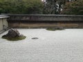 Karesansui garden inside RyÃÂan-ji temple Royalty Free Stock Photo